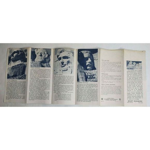 Vintage Ad Advertising 1965 Mount Rushmore National Park Brochure Pamphlet Map - Picture 2 of 8
